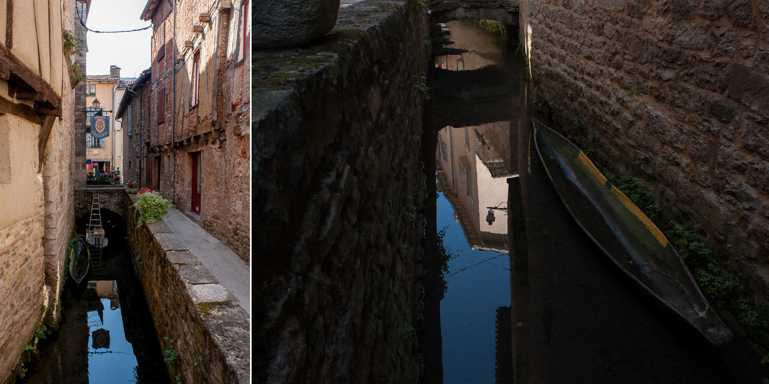 Saint-Antonin Noble Val. Canal supérieur rue Rive Valat.