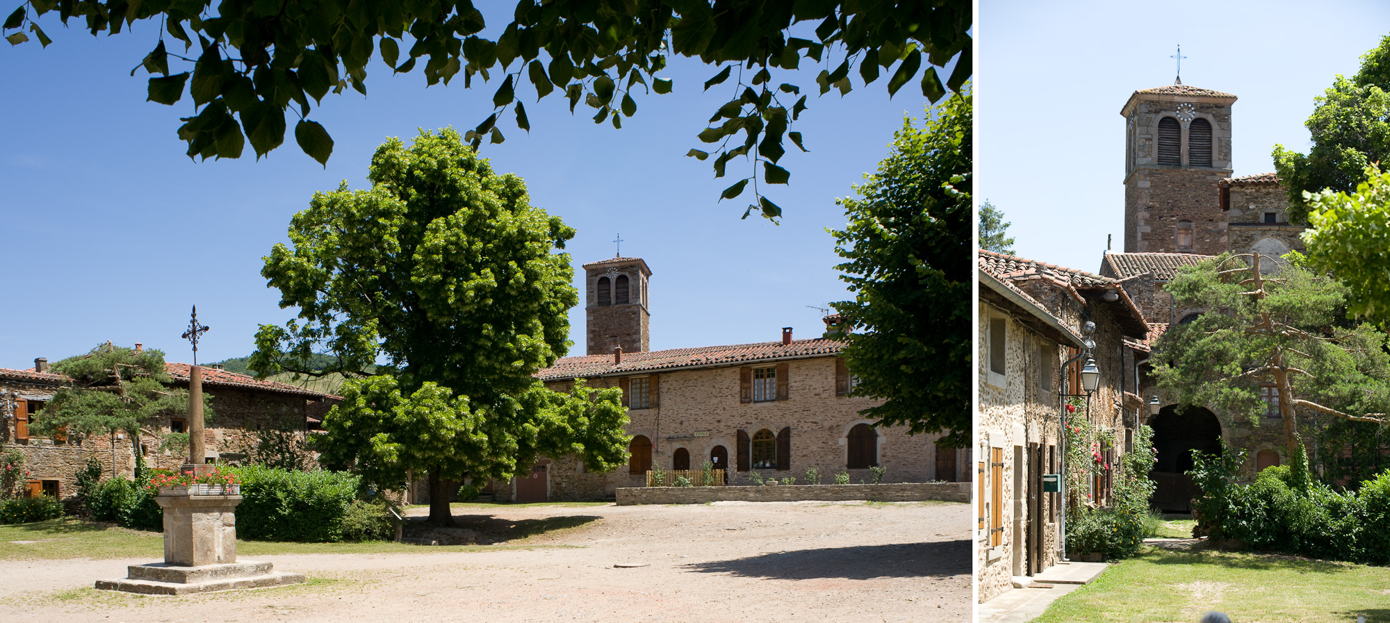 Sainte-Croix-en Jarez : cour des pères.