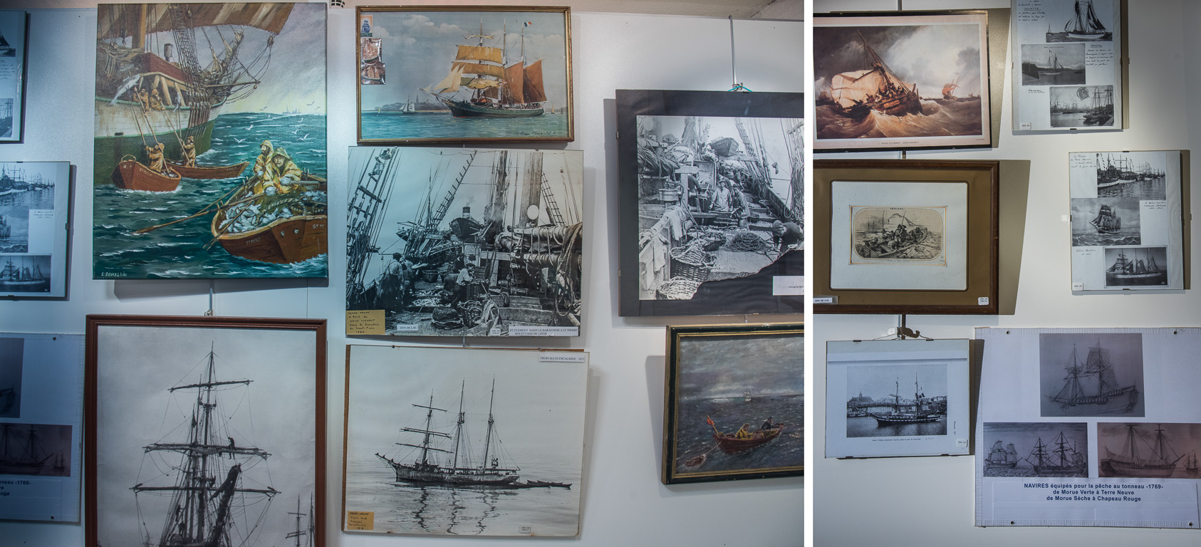 Saint-Malo. Le musée des Terre-Neuvas 67, avenue Moka. Photos et peintures retraçant la vie des forçats de la mer.