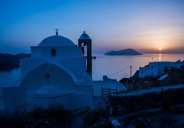 Plaka, Coucher De Soleil Sur Kastro.